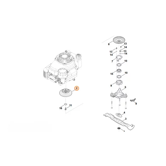Stihl  bęben sprzęgła, część górna 6374 160 2900